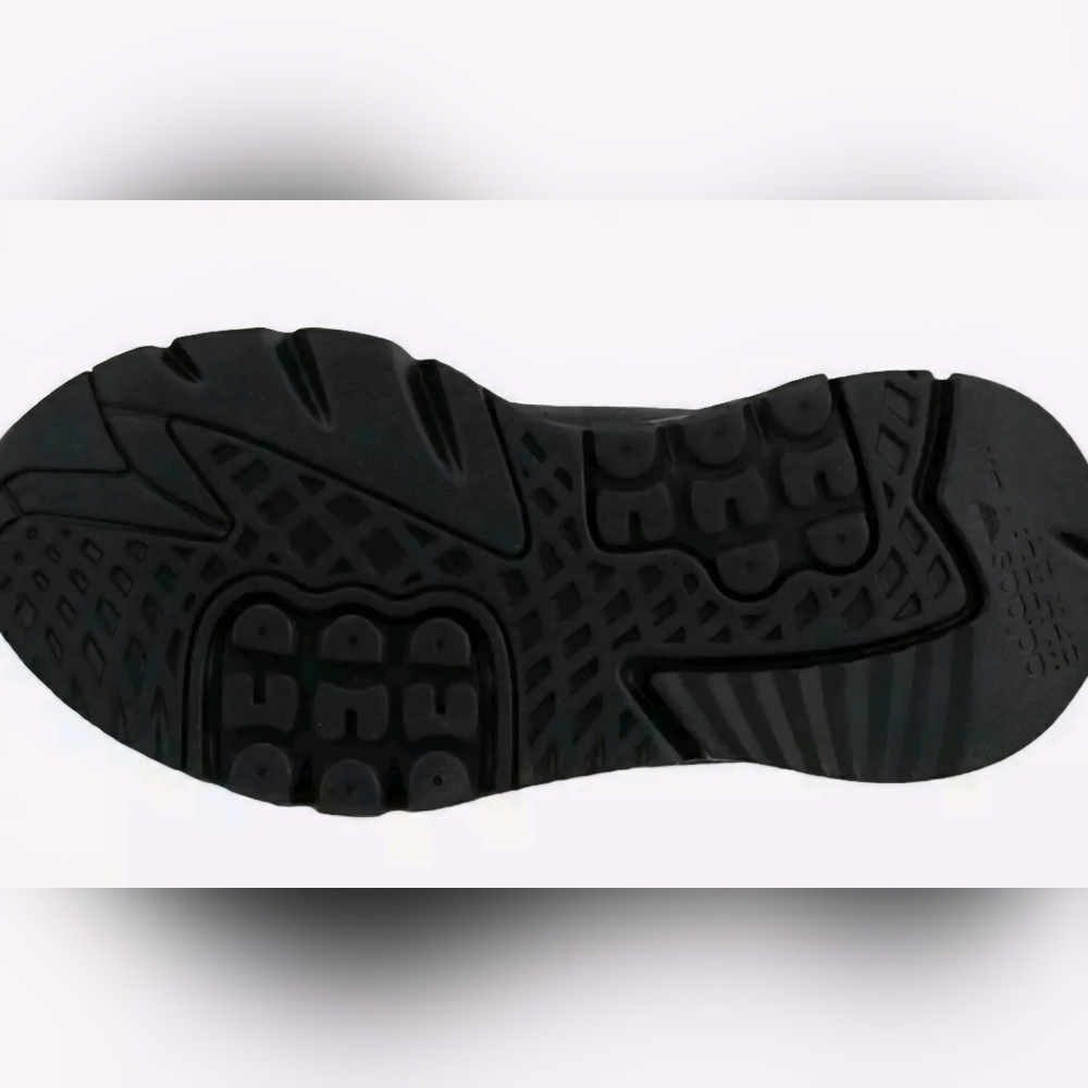 Adidas Nite Jogger Casual All Black Sneakers Size 6Y = Women's Size 7.5 (EG5837) - Picture 4 of 5